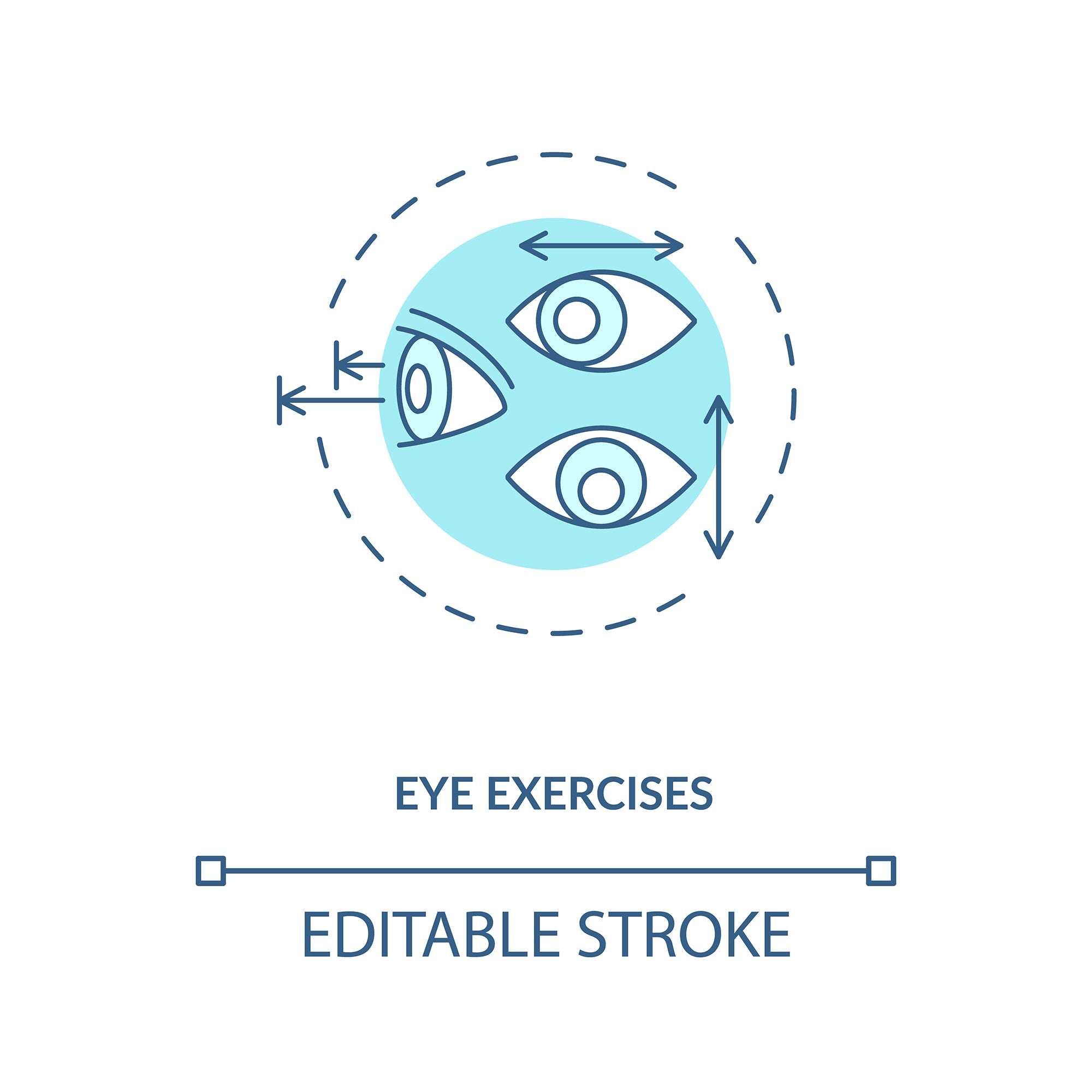 Eye health concept icons bundle
