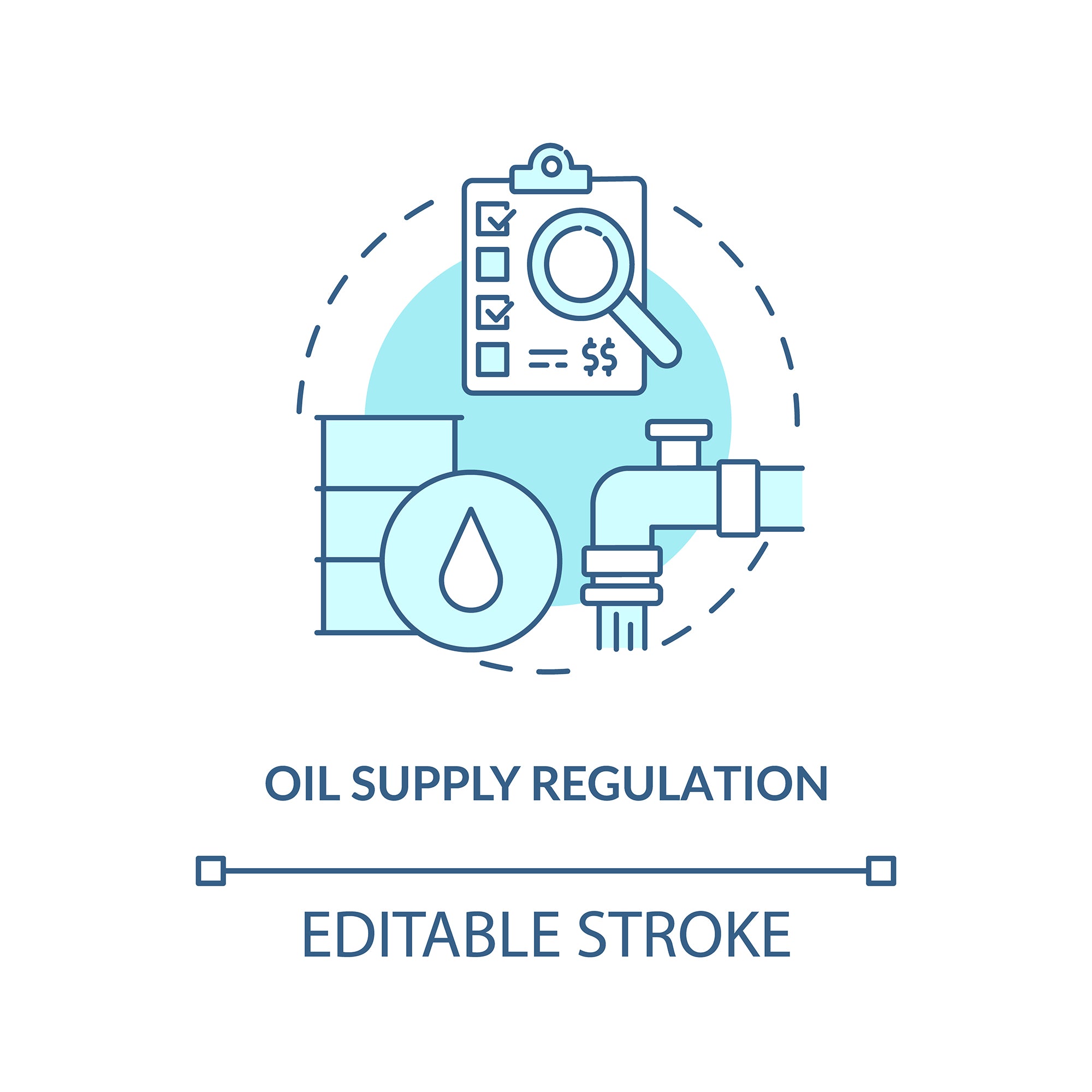 Energy security concept icons bundle