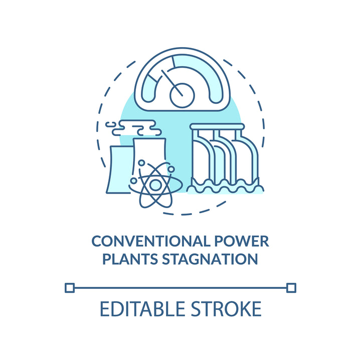 Energy security concept icons bundle