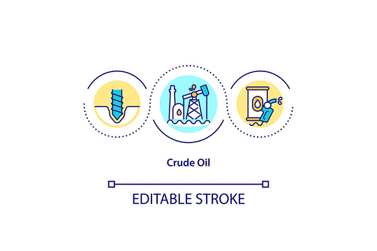 Energy security concept icon set