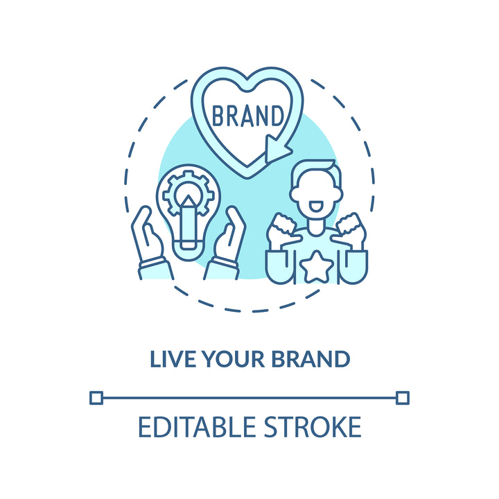 Personal brand concept icons bundle