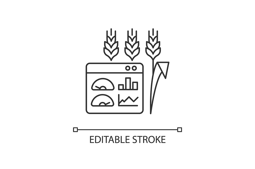 Agriculture related linear icons set for dark and light mode