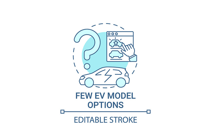 EV introduction round concept icons bundle.