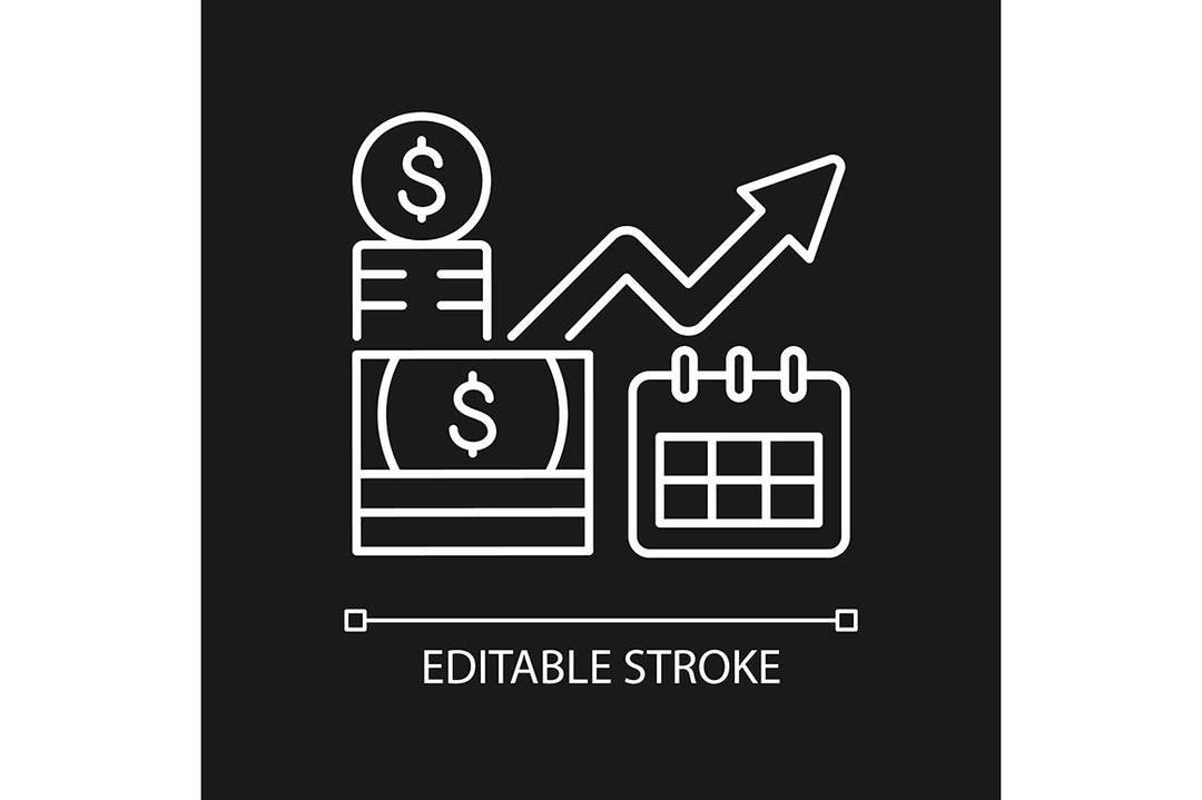 Business assets linear icons set for dark and light mode