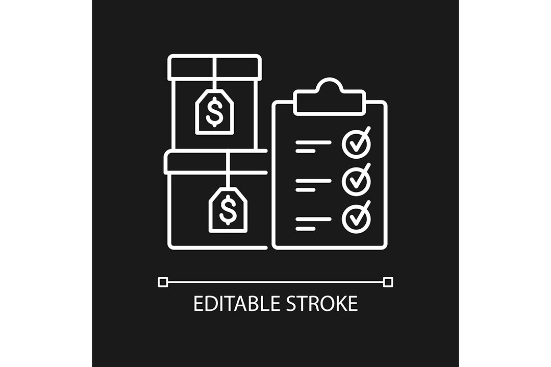 Business assets linear icons set for dark and light mode