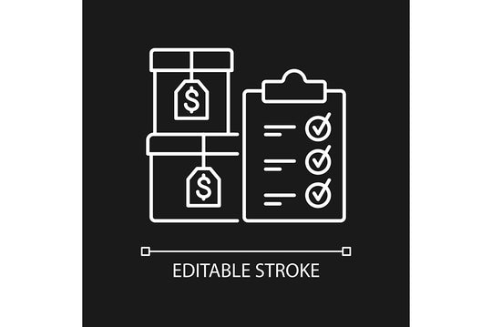 Business assets linear icons set for dark and light mode