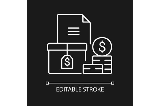 Business assets linear icons set for dark and light mode