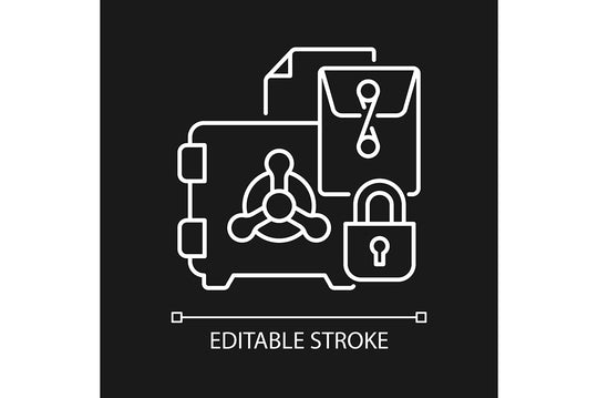 Business assets linear icons set for dark and light mode