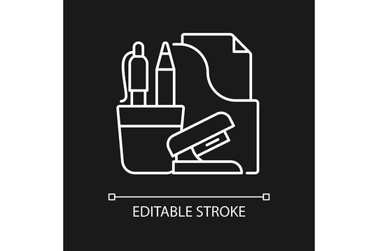 Business assets linear icons set for dark and light mode