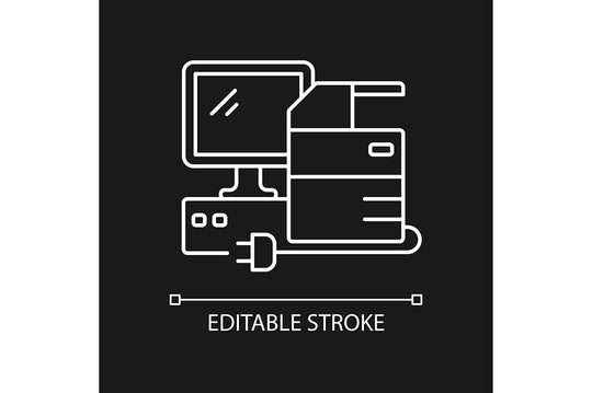 Business assets linear icons set for dark and light mode