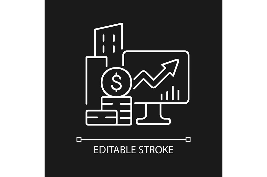 Business assets linear icons set for dark and light mode
