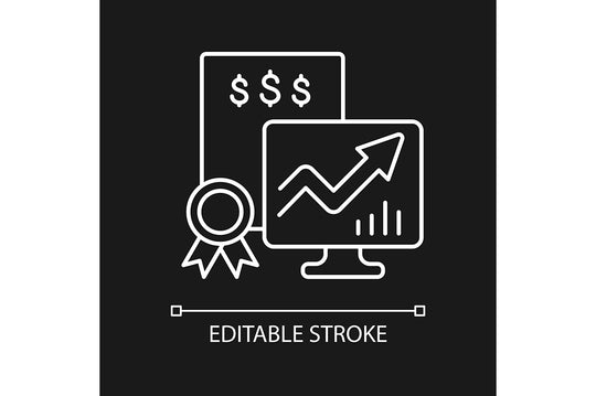 Business assets linear icons set for dark and light mode