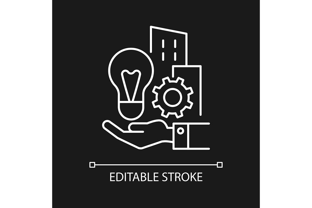 Business assets linear icons set for dark and light mode