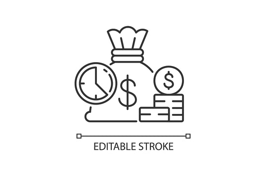 Business assets linear icons set for dark and light mode