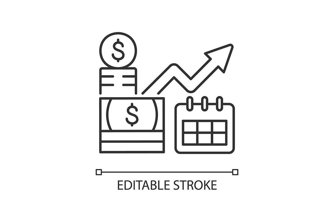 Business assets linear icons set for dark and light mode