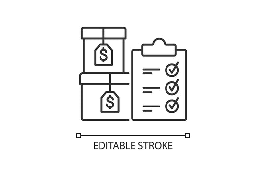 Business assets linear icons set for dark and light mode
