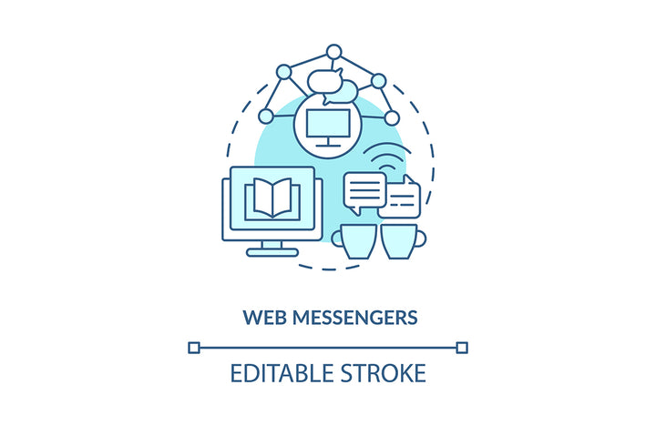 Unlimited Chatting Concept Icons Bundle