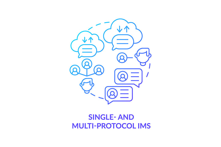 Unlimited Chatting Concept Icons Bundle