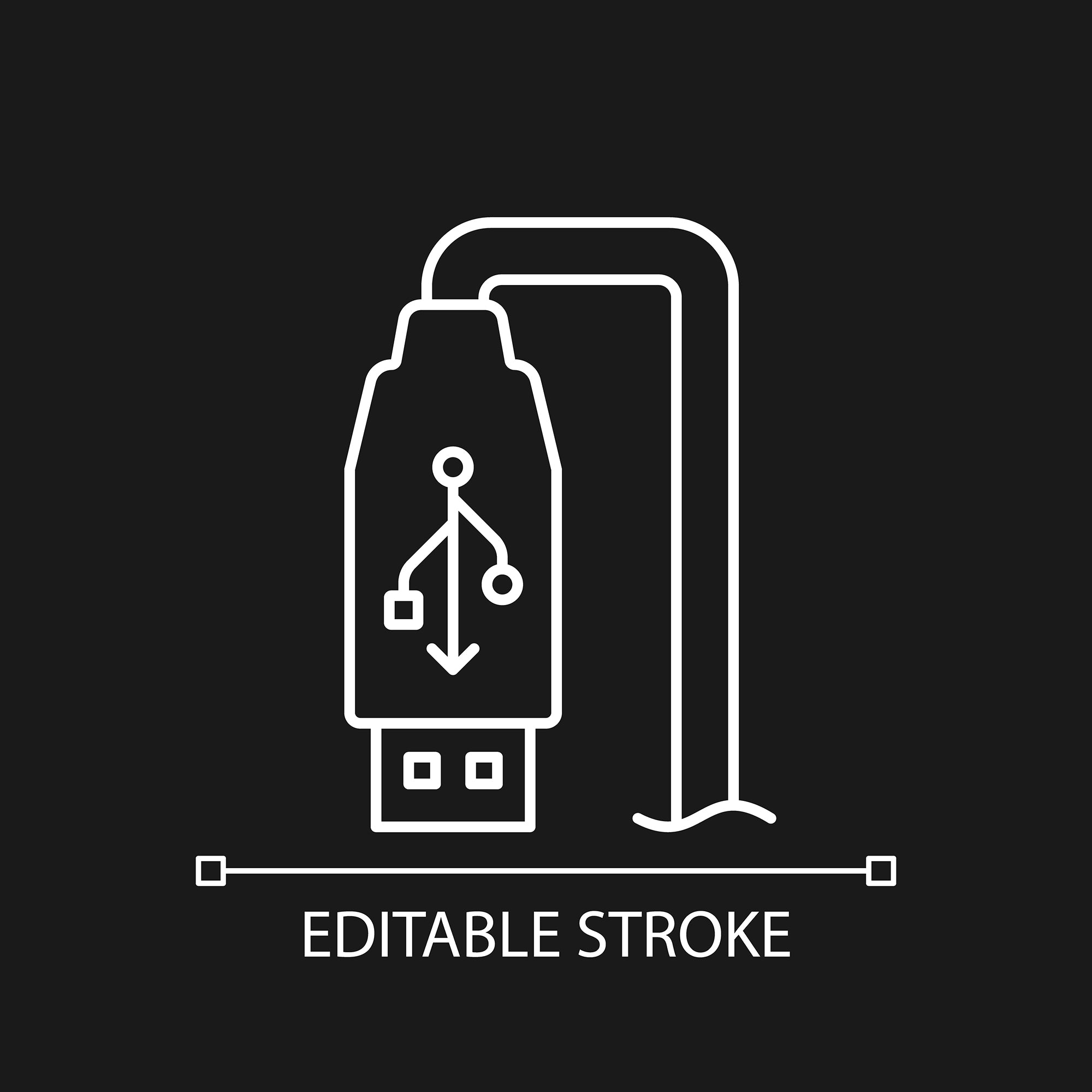 Power bank usage linear manual label icons set