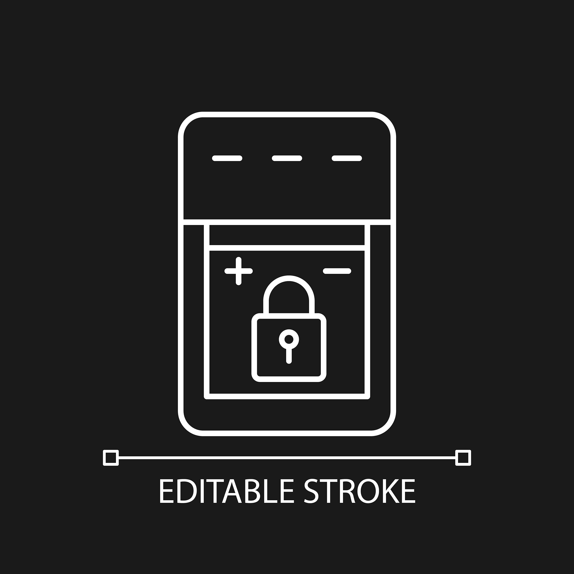 Power bank usage linear manual label icons set