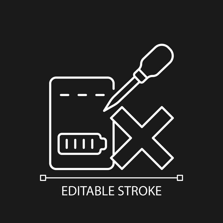Power bank usage linear manual label icons set