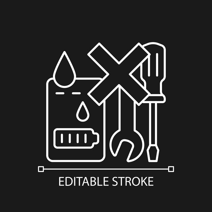 Power bank usage linear manual label icons set