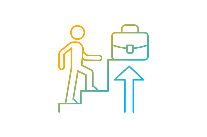 Motivation gradient icons set for dark and light mode