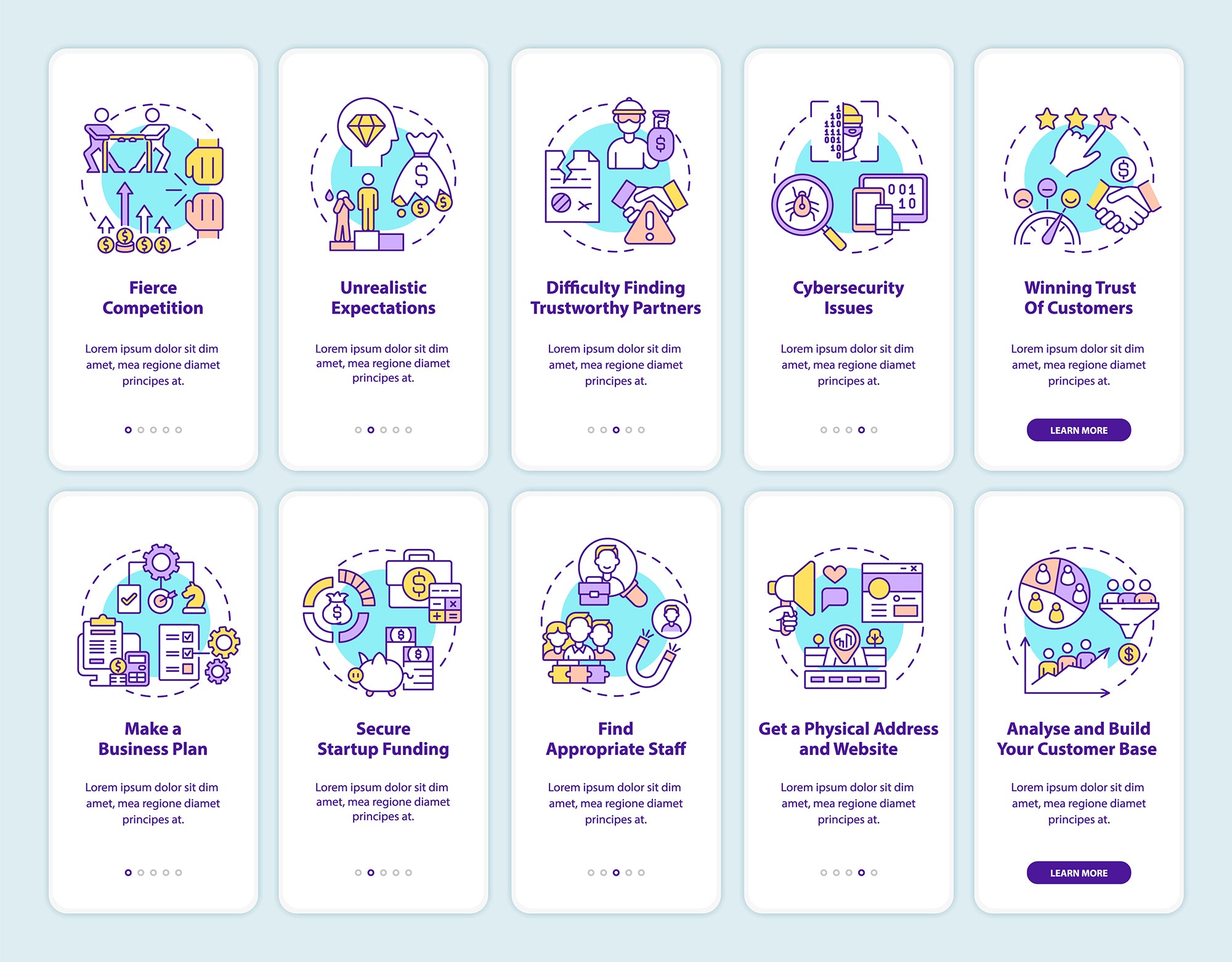 Startup launch concepts bundle