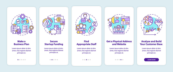 Startup launch concepts bundle