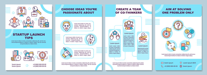 Startup launch concepts bundle
