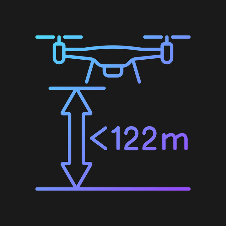 Drone usage gradient manual label icons set for dark and light mode set