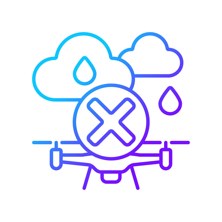 Drone usage gradient manual label icons set for dark and light mode set