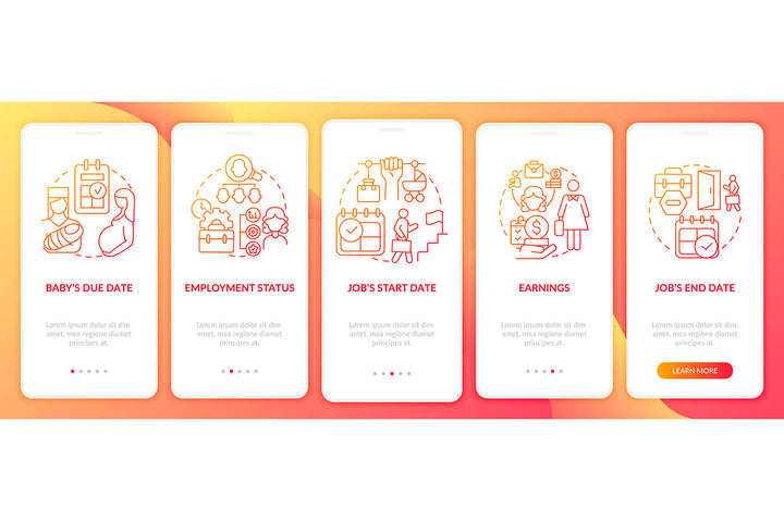 Maternity Leave Related App Page Bundle