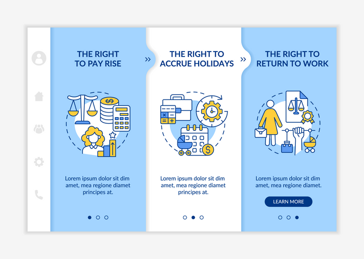 Maternity Leave Rights Vector Template