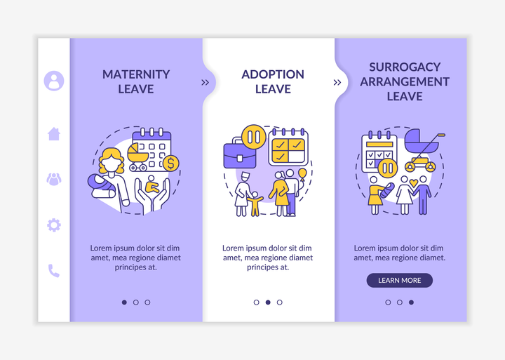 Maternity Leave Rights Vector Template