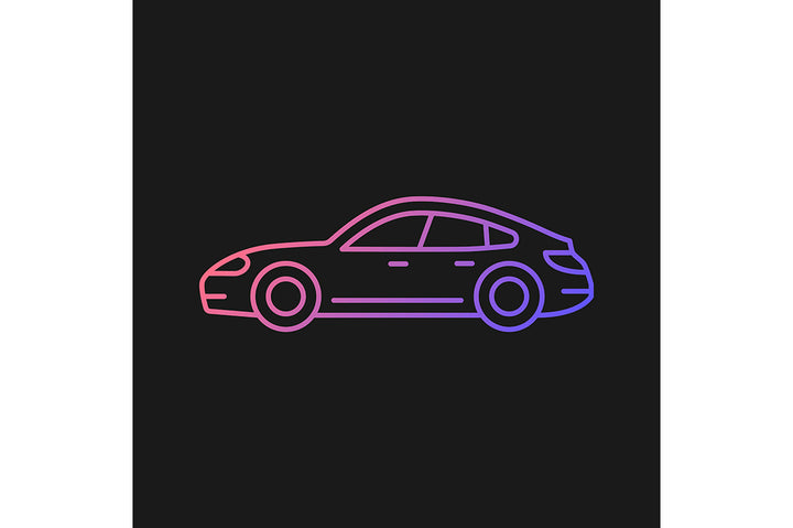 Auto racing gradient icons set for dark and light mode