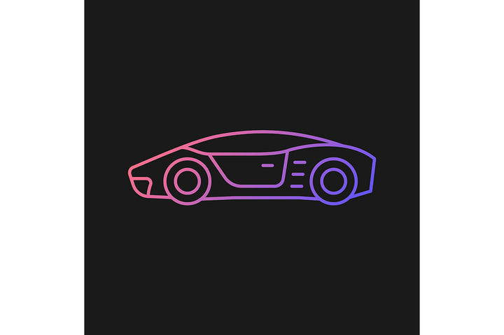 Auto racing gradient icons set for dark and light mode