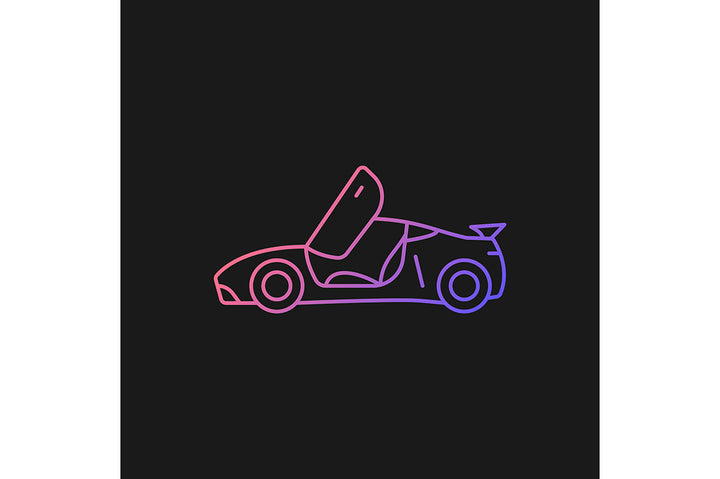 Auto racing gradient icons set for dark and light mode