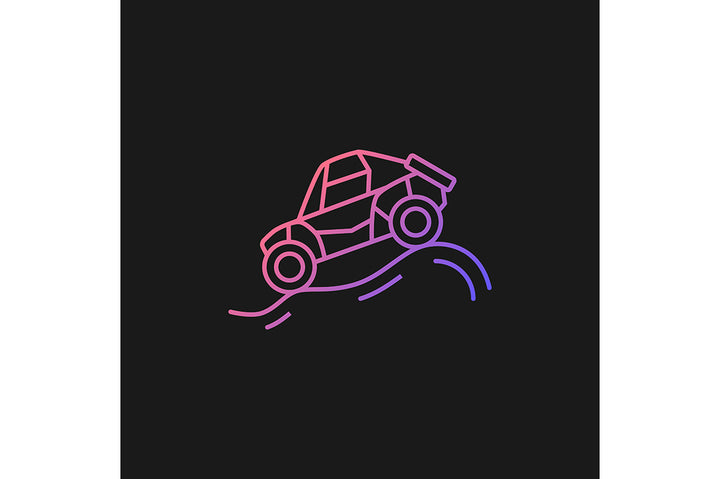 Auto racing gradient icons set for dark and light mode