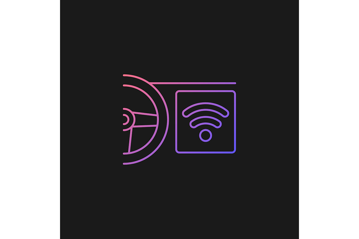 Auto racing gradient icons set for dark and light mode