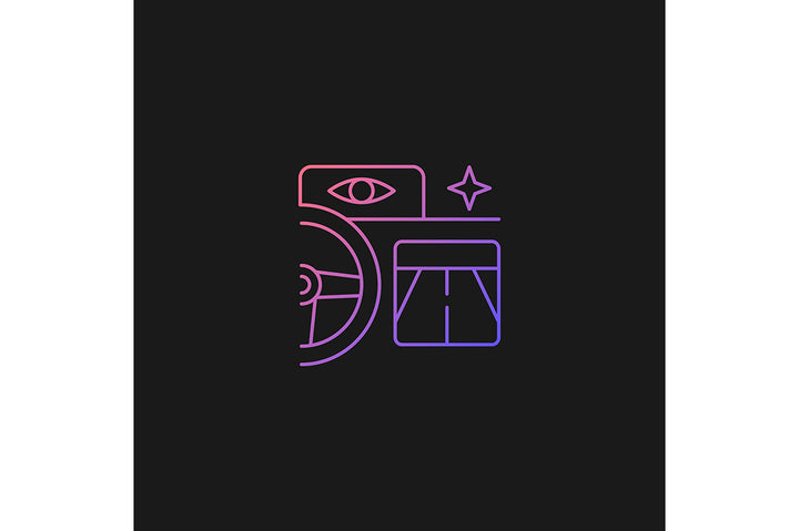 Auto racing gradient icons set for dark and light mode