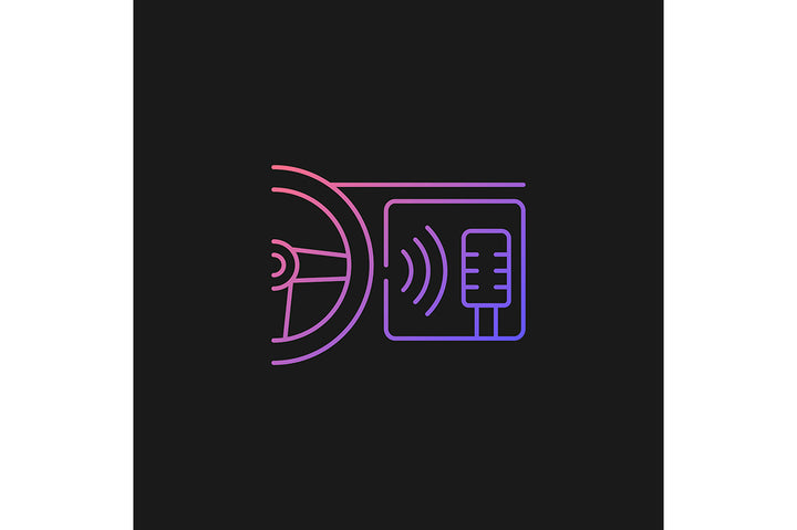 Auto racing gradient icons set for dark and light mode
