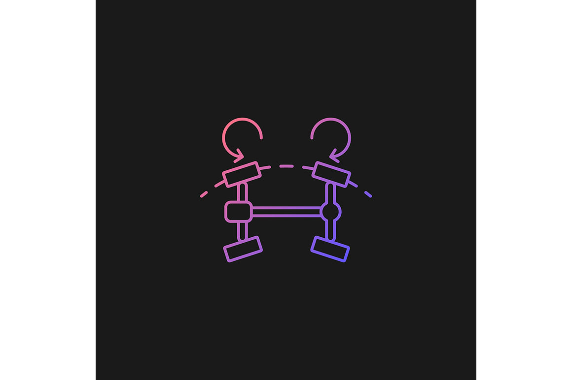 Auto racing gradient icons set for dark and light mode