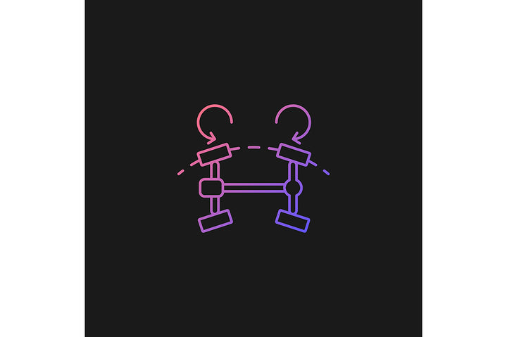 Auto racing gradient icons set for dark and light mode