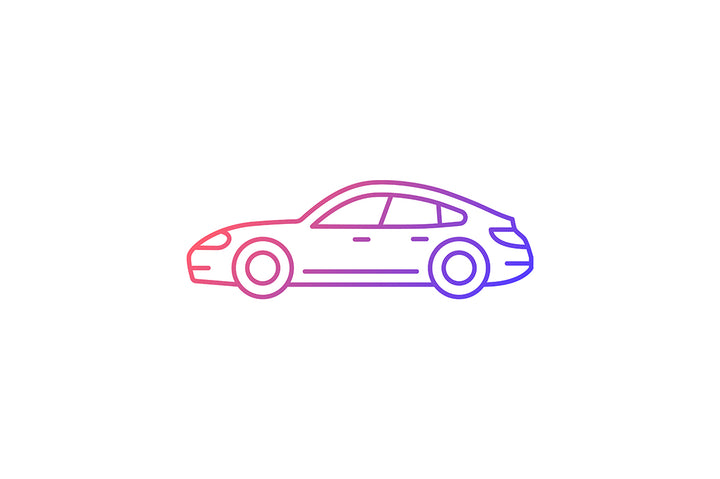 Auto racing gradient icons set for dark and light mode