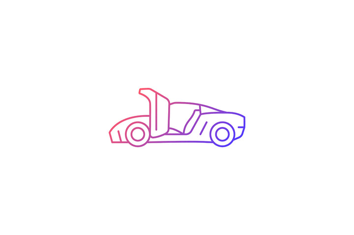 Auto racing gradient icons set for dark and light mode