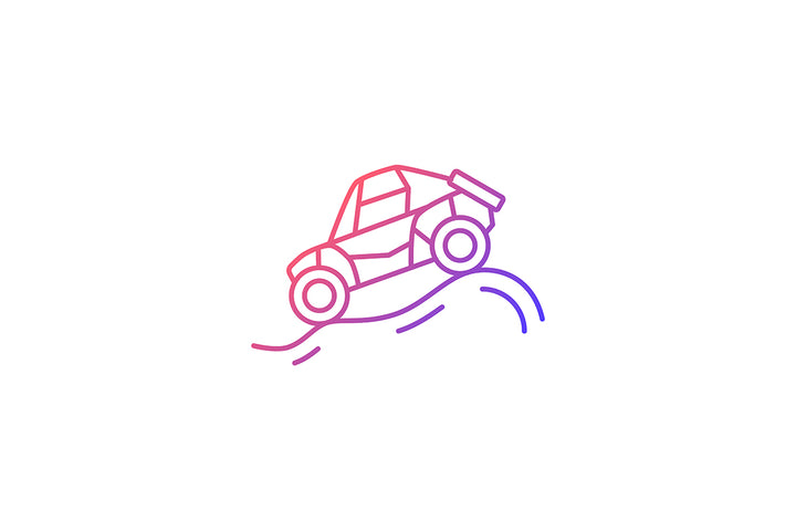 Auto racing gradient icons set for dark and light mode