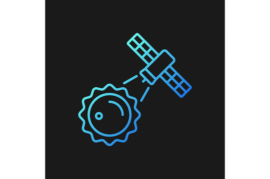 Satellites types gradient icons set for dark and light mode for dark and light mode