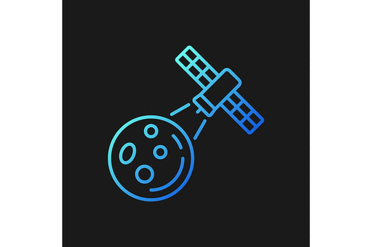 Satellites types gradient icons set for dark and light mode for dark and light mode