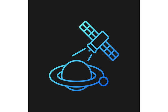 Satellites types gradient icons set for dark and light mode for dark and light mode